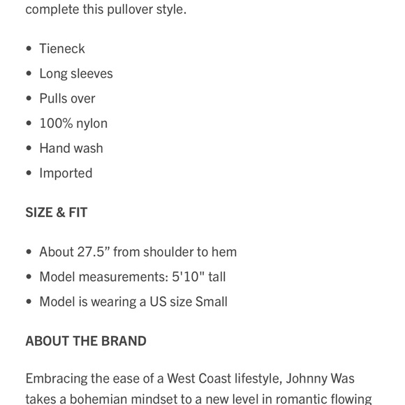 Johnny Was Feather Lark Floral Tieneck Blouse L NWT - Picture 10 of 11